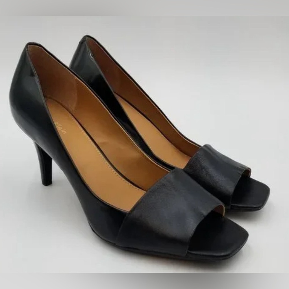 Calvin Klein Classic Black Open-Toe Heels